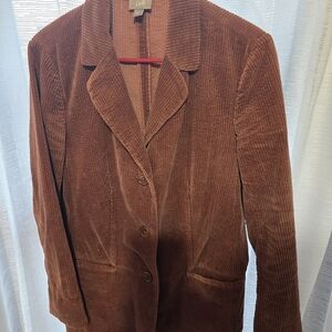 J. Jill Women's Rich Brown Corduroy Blazer